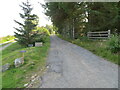 The end of the public road but a track continues to give access to Hillview, Hilton Steadings and Lower Hilton