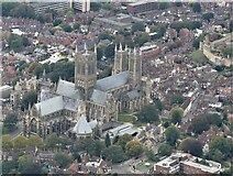 SK9771 : Lincoln Cathedral: aerial 2021 (9) by Simon Tomson