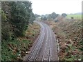 Railway emerging from Cowram Cutting