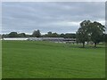 Grassland and farm buildings at Hills Green Farm