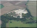 TF4077 : Chalk Quarry at South Thoresby: aerial 2021 by Simon Tomson