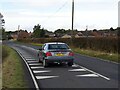 Road markings on Royds Moor Hill