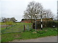 Footpath and fingerpost on Chapel Lane, Little Hale