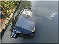 TQ3487 : Sunken boat in the River Lea by Marathon