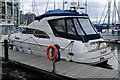 View of "Decky Doo Dah" moored up at Neptune Marina from Wherry Quay