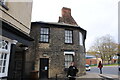 View of an old house on the corner of Duke Street and Fore Street