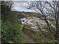 The path down the cliff face