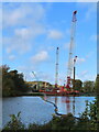 Piling for HS2 viaduct, Denham