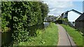 Monmouthshire and Brecon Canal passing houses in Wern Road