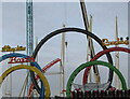TQ2880 : Building Winter Wonderland roller coaster, Hyde Park by David Hawgood