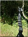 ST1394 : Sustrans milepost in Penallta Country Park by David Smith