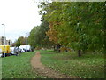 Path beside the car park at Rectory Park