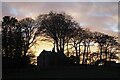 NT7572 : Former Farmhouse at Birnieknowes in the Sunset by Jennifer Petrie