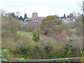 View to the church tower of All Saints in Baschurch