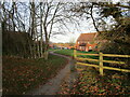 Footpath and houses, Long Clawson