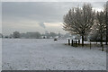 SP4677 : Snowy fields at Little Lawford by Stephen McKay