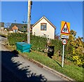 Warning sign - Playground, Old School Hill, Mynydd-bach, Monmouthshire