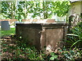 Chest tomb in the churchyard of St Cuthbert