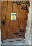 ST5192 : Important Notice on the church entrance door, Mounton by Jaggery