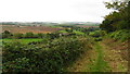 Path leading down to Kentsford Farm from B3191, west of Watchet