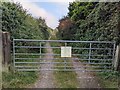 The start of the bridleway - no motorised vehicles