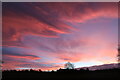 NZ0313 : Winter sunset over Kearton Cottage by Andy Waddington