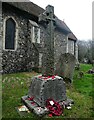 TR2157 : War memorial, St. Vincent's Church, Littlebourne by pam fray