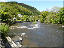 SJ2142 : The River Dee at Llangollen by Philip Halling