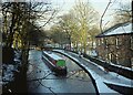 Trip boat winter mooring, Uppermill, circa 1990