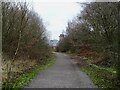 SK2917 : Footpath on an old railway curve by Ian Calderwood