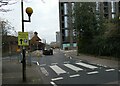 Zebra crossing at the junction of White Rose Lane and Heathside Crescent