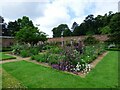 Flower beds in the walled garden