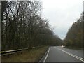 The last bend of the A49 descending Dinmore Hill