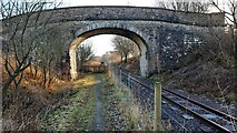 NY6949 : Bridge over South Tynedale Railway just north of Kirkhaugh Station by Clive Nicholson