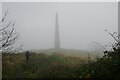 SP2057 : Misty view of the Obelisk by Bill Boaden