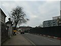 Traffic passing the old police station