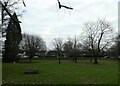 Grass triangle between Wych Hill Lane, Guildford Lane and Egley Road