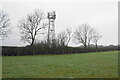 Mobile phone mast above Lower Clopton