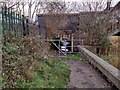 Barrier chicane on NCN3 in Bridgwater