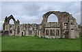 SJ5415 : The ruined Great Hall at Haughmond Abbey by Mat Fascione