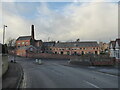 The old brewery apartments viewed from Belle Vue Gardens, Shrewsbury