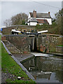 SO8691 : Staircase Locks and bridge near Swindon, Staffordshire by Roger  D Kidd