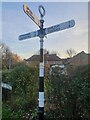 Direction Sign ? Signpost on Top Street in East Drayton