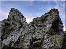 SO3698 : Close up of Manstone Rock by Mat Fascione