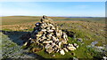 SK1181 : Eldon Hill Cairn with view towards Slitherstone Hill by Colin Park