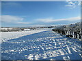 NS7146 : Snow-covered farmland near Strathaven by Alan O'Dowd