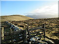 NT1337 : Fence junction on Trahenna Hill by Alan O'Dowd