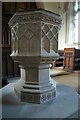 Font in Coberley church