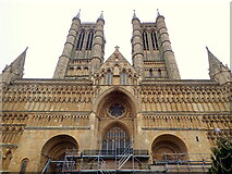 SK9771 : Lincoln Cathedral West Front view by Phil Brandon Hunter