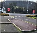 SO4308 : Bilingual No Exit signs, Monmouth Services South by Jaggery